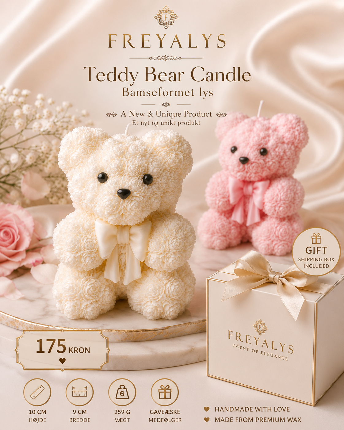 FREYALYS TEDDY BEAR CANDLE