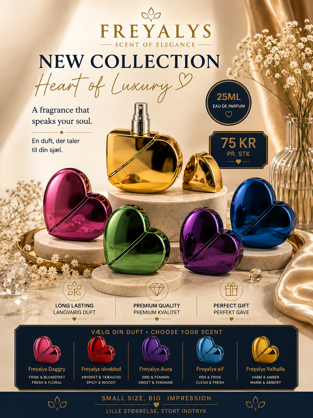 FREYALYS PERFUME IN HEART SHAPE