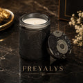 FREYALYS BLACK LUXURY SCENTED CANDLE (GLASS JAR)