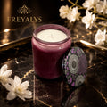 FREYALYS PURPLE LUXURY SCENTED CANDLE (GLASS JAR)