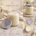 FREYALYS IVORY SCENTED CANDLE (ELEGANT GLASS JAR)